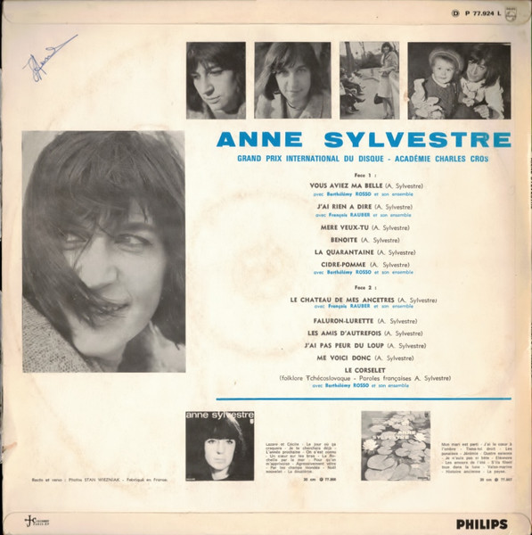 Anne Sylvestre - Anne Sylvestre | Philips (P 77.924 L) - 2