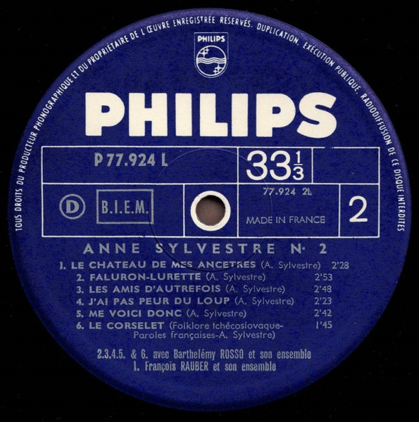 Anne Sylvestre - Anne Sylvestre | Philips (P 77.924 L) - 4