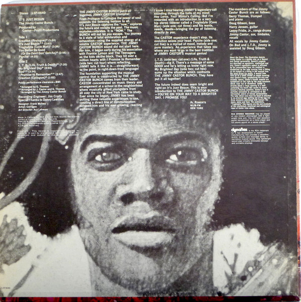 The Jimmy Castor Bunch - It's Just Begun [Vinyl] | RCA Victor (LSP-4640) - 2