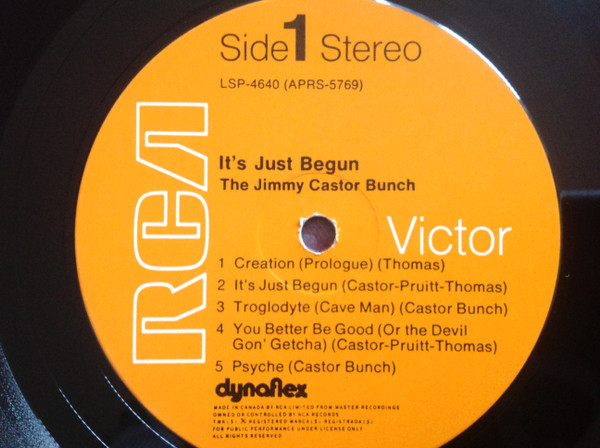 The Jimmy Castor Bunch - It's Just Begun [Vinyl] | RCA Victor (LSP-4640) - 3