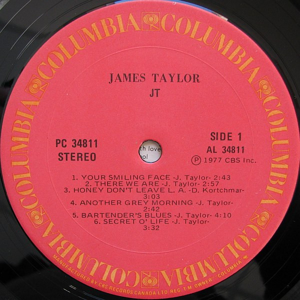 James Taylor - JT | Columbia (PC 34811) - 4