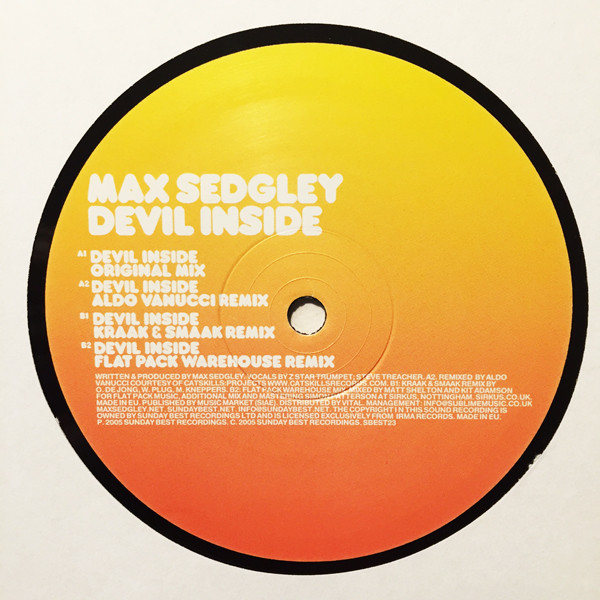Max Sedgley - Devil Inside | Sunday Best Recordings (sbest23) - 2