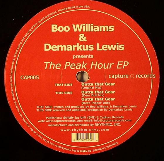 Boo Williams & Demarkus Lewis - The Peak Hour EP | Capture Records (CAP005)