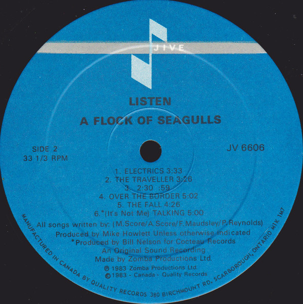 A Flock Of Seagulls - Listen | Jive (JV 6606) - 4