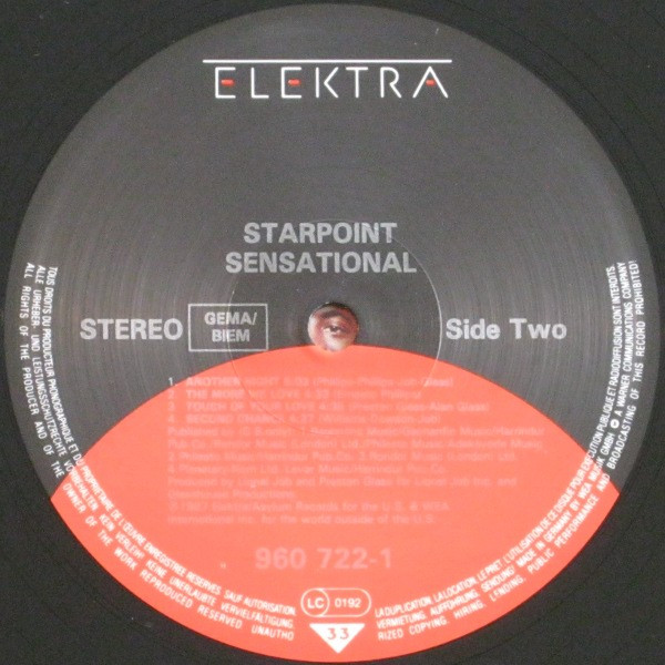 Starpoint - Sensational | Elektra (960 722-1) - 4