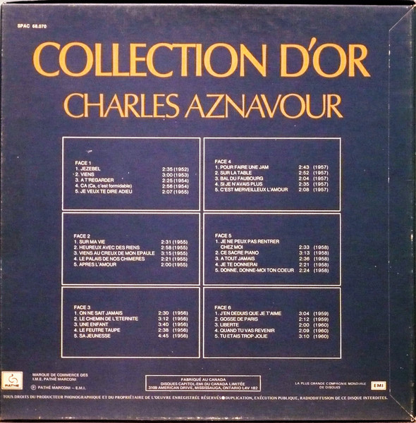 Charles Aznavour - Collection D'Or | Pathé (SPAC-68.070) - 2 Charles Aznavour - Collection D'Or | Pathé (SPAC-68.070) - 2