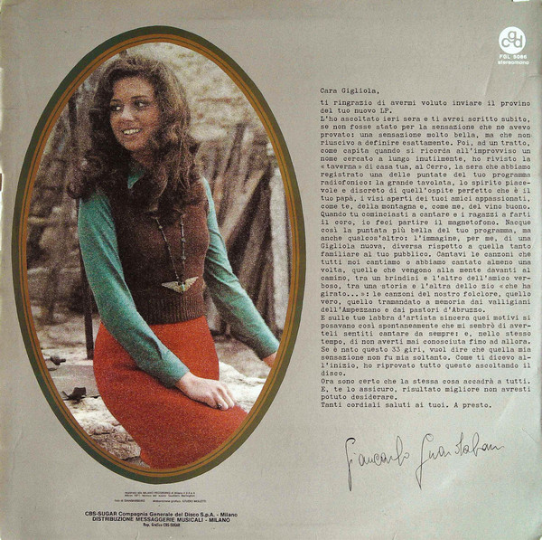 Gigliola Cinquetti - Cantando Con Gli Amici | CGD (FGL 5086) - 2