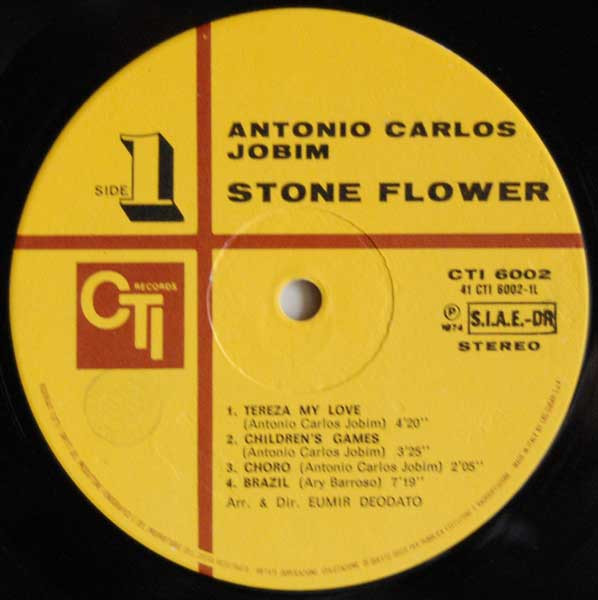 Antonio Carlos Jobim - Stone Flower | CTI Records (CTI 6002) - 3