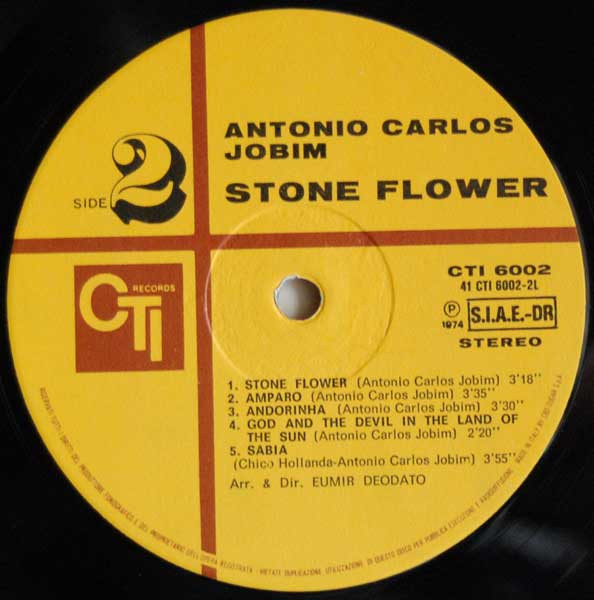Antonio Carlos Jobim - Stone Flower | CTI Records (CTI 6002) - 4