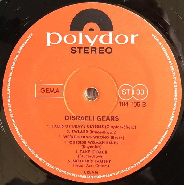 Cream - Disraeli Gears | Polydor (184 105) - 4