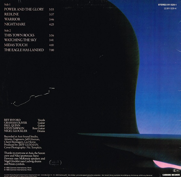 Saxon - Power & The Glory | Carrere (811 529-1) - 2