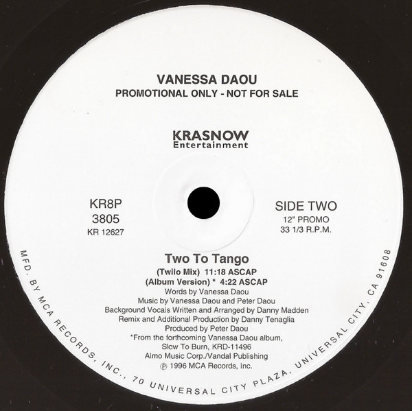 Vanessa Daou - Two To Tango | Krasnow Entertainment (KR8P 3805) - 2