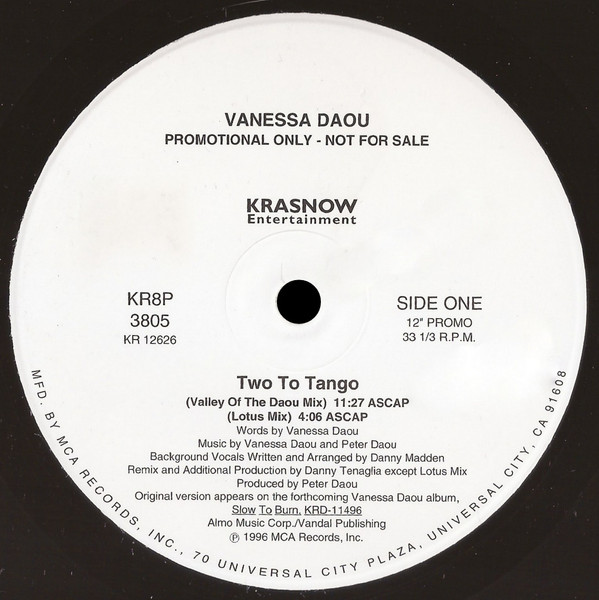 Vanessa Daou - Two To Tango | Krasnow Entertainment (KR8P 3805) - main