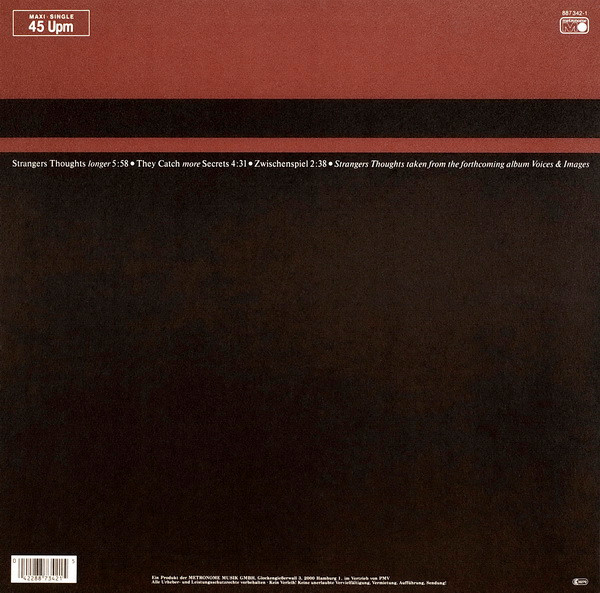 Camouflage - Strangers Thoughts | Metronome (887 342-1) - 2 Camouflage - Strangers Thoughts | Metronome (887 342-1) - 2