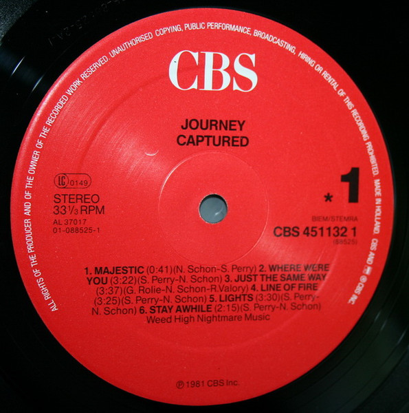 Journey - Captured | CBS (CBS 451132 1) - 4 Journey - Captured | CBS (CBS 451132 1) - 4