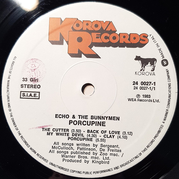 Echo & The Bunnymen - Porcupine | Korova (24 0027-1) - 3