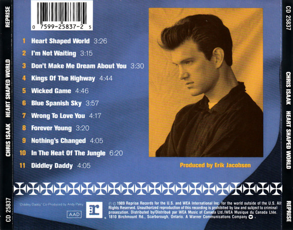 Chris Isaak - Heart Shaped World | Reprise Records (CD 25837) - 2