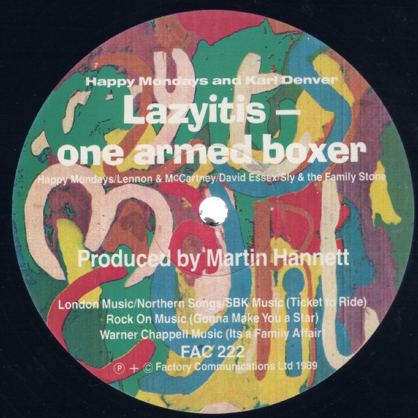 Happy Mondays And Karl Denver - Lazyitis / Mad Cyril | Factory (FAC 222) - 4 Happy Mondays And Karl Denver - Lazyitis / Mad Cyril | Factory (FAC 222) - 4