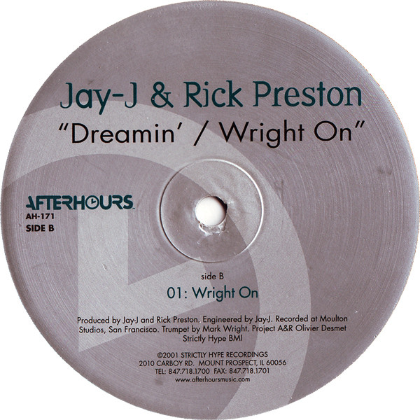 Jay-J & Rick Preston - Dreamin' | Afterhours (AH-171) - 2