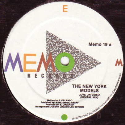 The New York Models - Love On Video | Memo Records (Memo 19)