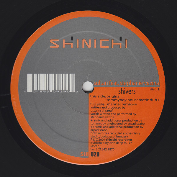 Sultan Featuring Stephanie Vezina - Shivers | Shinichi (SHI029) - 2 Sultan Featuring Stephanie Vezina - Shivers | Shinichi (SHI029) - 2