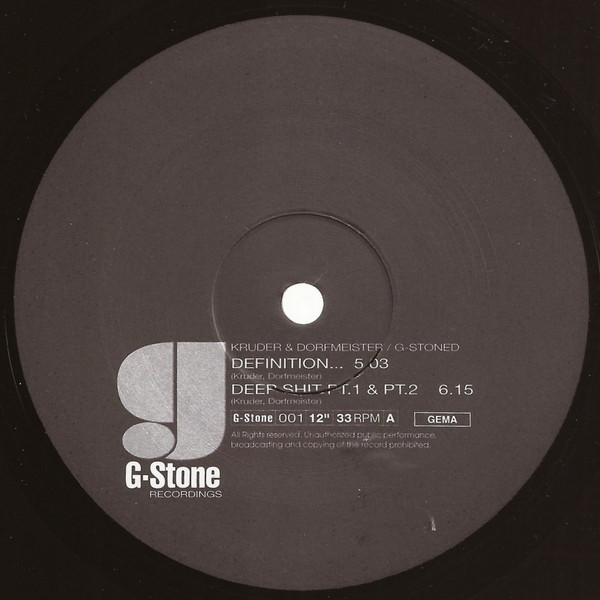 Kruder & Dorfmeister - G-Stoned | G-Stone Recordings (G-Stone 001 12") - 3