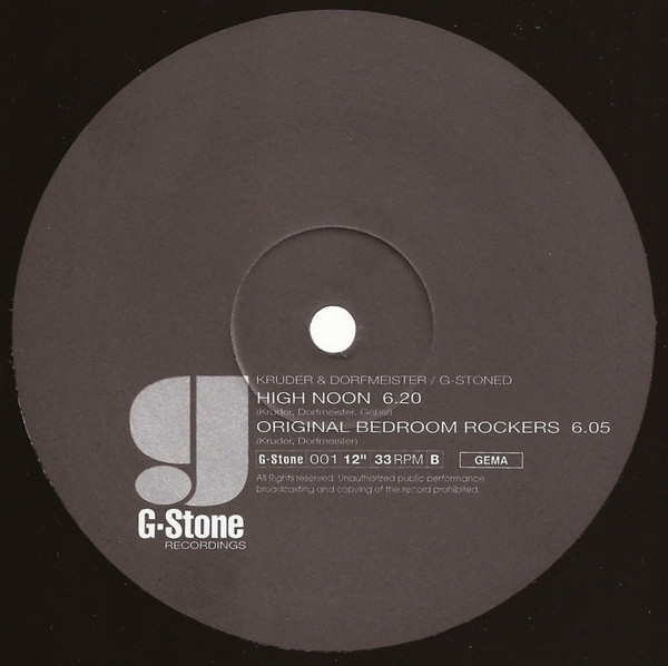 Kruder & Dorfmeister - G-Stoned | G-Stone Recordings (G-Stone 001 12") - 4