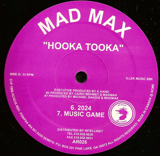 Mad Max - Hooka Tooka | Acacia Records (AR026) - 4