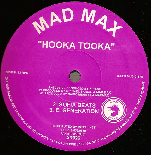 Mad Max - Hooka Tooka | Acacia Records (AR026) - 2