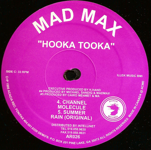Mad Max - Hooka Tooka | Acacia Records (AR026) - 3