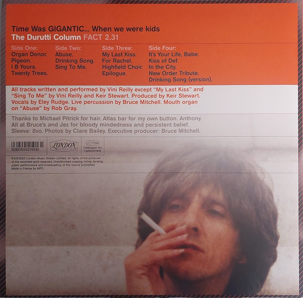 The Durutti Column - Time Was Gigantic... When We Were Kids | London Records (FAC 2.31) - 2 The Durutti Column - Time Was Gigantic... When We Were Kids | London Records (FAC 2.31) - 2