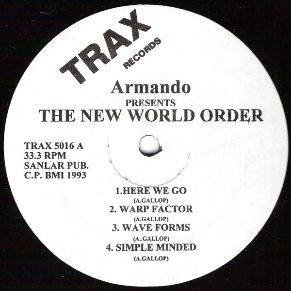 Armando - The New World Order | Trax Records (TRAX 5016)