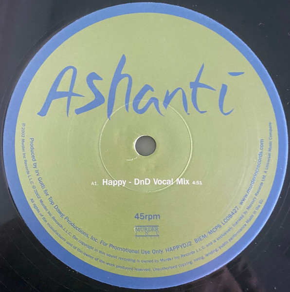 Ashanti - Happy (The Remixes) | Murder Inc Records (HAPPYDJ2) - 3