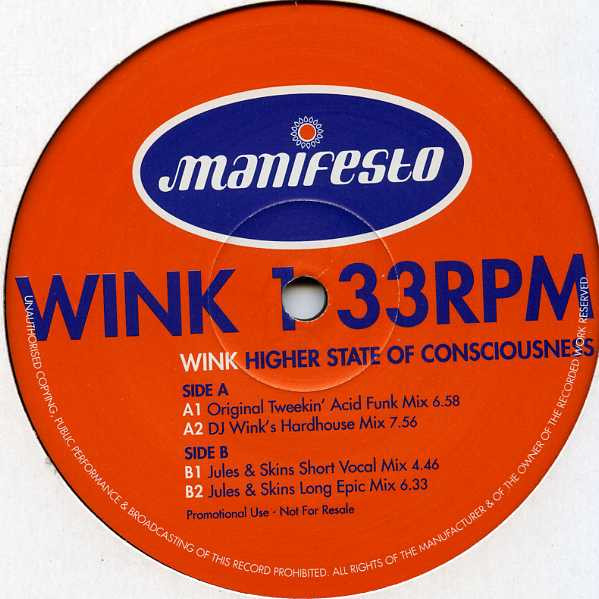 Josh Wink - Higher State Of Consciousness | Manifesto (WINK 1) - main