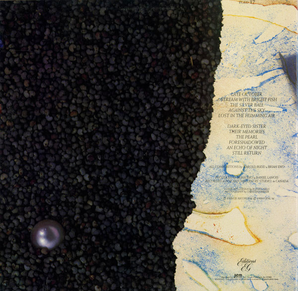 Harold Budd / Brian Eno With Daniel Lanois - The Pearl | Editions EG (EGED 37) - 2