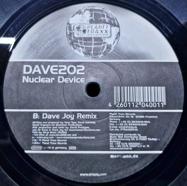 Dave 202 - Nuclear Device | Planet Traxx (PTRAXX2043) - 2