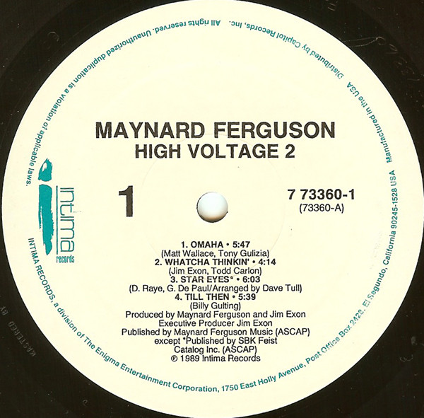 Maynard Ferguson - High Voltage 2 | Intima Records (773360-1) - 3