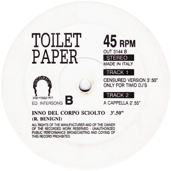Toilet Paper - Inno Del Corpo Sciolto | Out (OUT 3144)