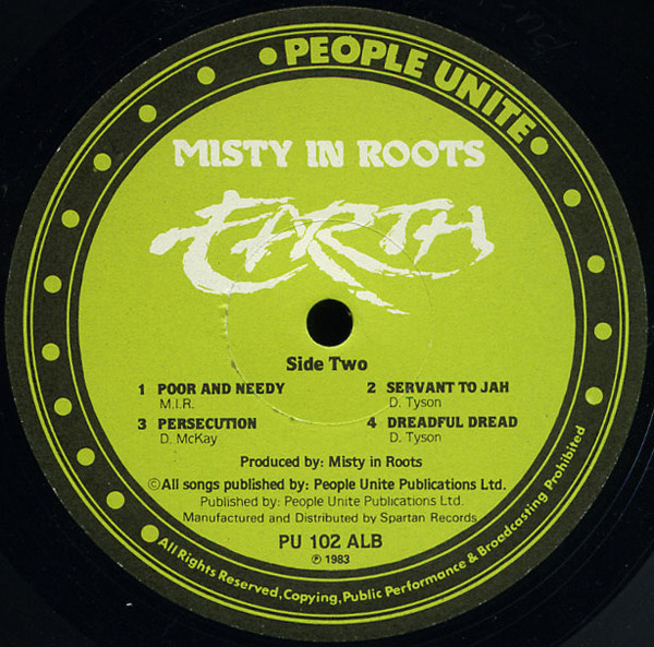 Misty In Roots - Earth | People Unite (PU 102 ALB) - 4
