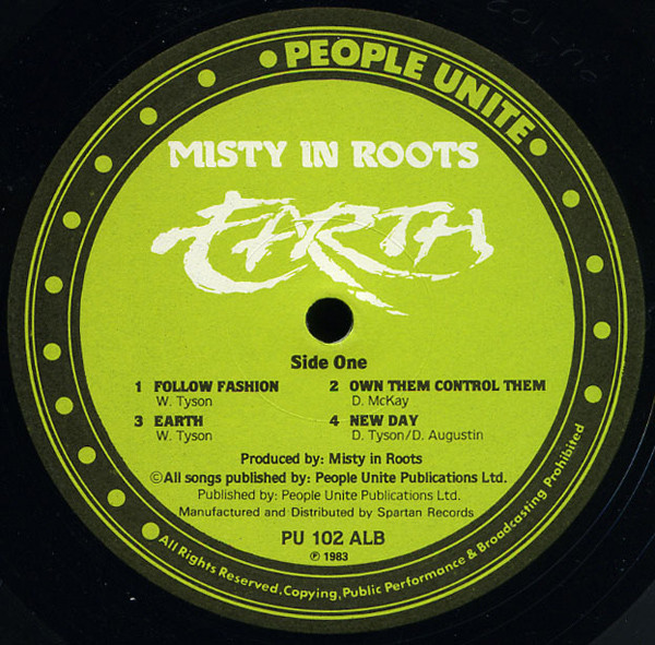 Misty In Roots - Earth | People Unite (PU 102 ALB) - 3