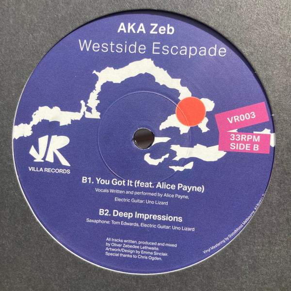 Aka Zeb - Westside Escapade | Villa Records (VR003) - 2 Aka Zeb - Westside Escapade | Villa Records (VR003) - 2