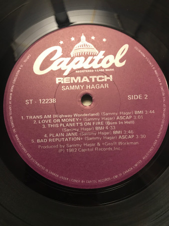 Sammy Hagar - Rematch | Capitol Records (ST-12238) - 3