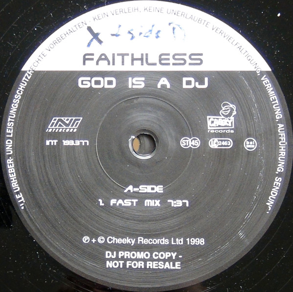 Faithless - God Is A DJ | Intercord (INT 193.377)