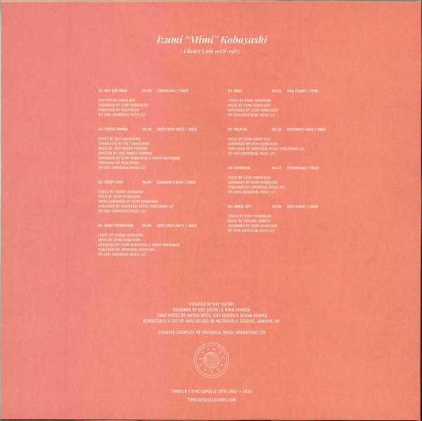 Mimi Izumi Kobayashi - Choice Cuts 1978-1983 | Time Capsule (TIME020) - 2 Mimi Izumi Kobayashi - Choice Cuts 1978-1983 | Time Capsule (TIME020) - 2