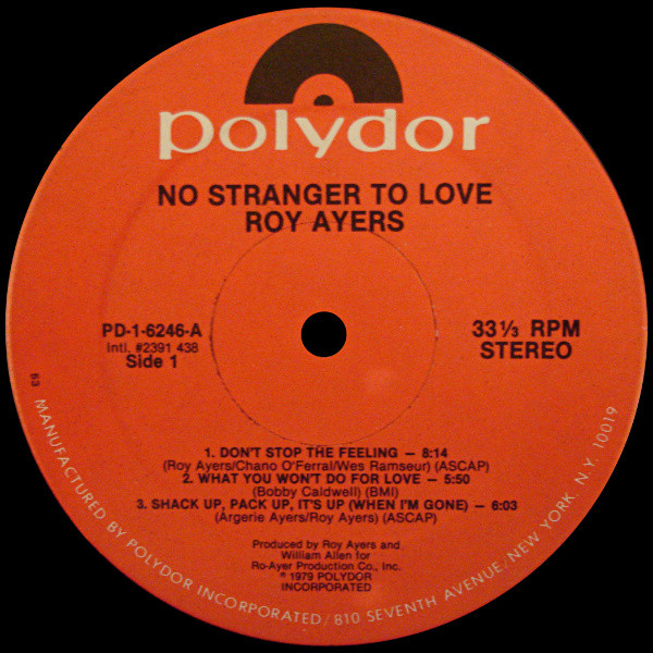 Roy Ayers - No Stranger To Love | Polydor (PD-1-6246) - 3