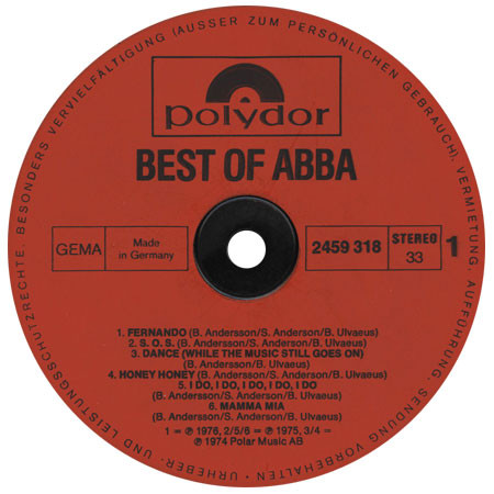 ABBA - The Best Of ABBA | Polydor (2459 318) - 3