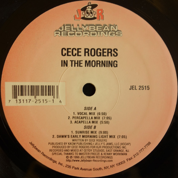 CeCe Rogers - In The Morning | Jellybean Recordings (JEL 2515)