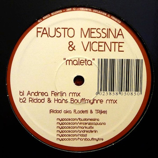 Fausto Messina & Vicente - Maleta | Panormus Music Ltd (PNM03LTD)