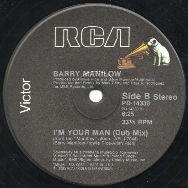 Barry Manilow - I'm Your Man | RCA Victor (PD-14330)