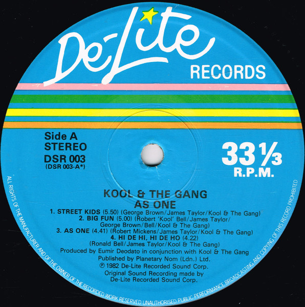 Kool & The Gang - As One | De-Lite Records (DSR 003) - 2 Kool & The Gang - As One | De-Lite Records (DSR 003) - 2